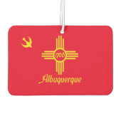 Stadtflagge Albuquerque Autolufterfrischer (Rückseite)