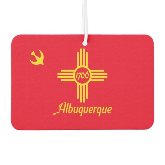Stadtflagge Albuquerque Autolufterfrischer (Vorderseite)