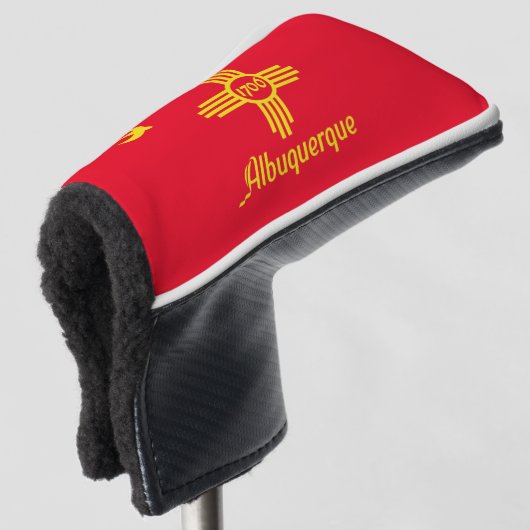 Stadtflagge Albuquerque Golf Headcover (3/4 Vorderseite)