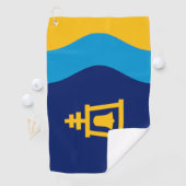 Stadtflagge an der Riverside (Kalifornien) Golfhandtuch (Insitu)