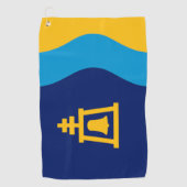 Stadtflagge an der Riverside (Kalifornien) Golfhandtuch (Vorderseite)