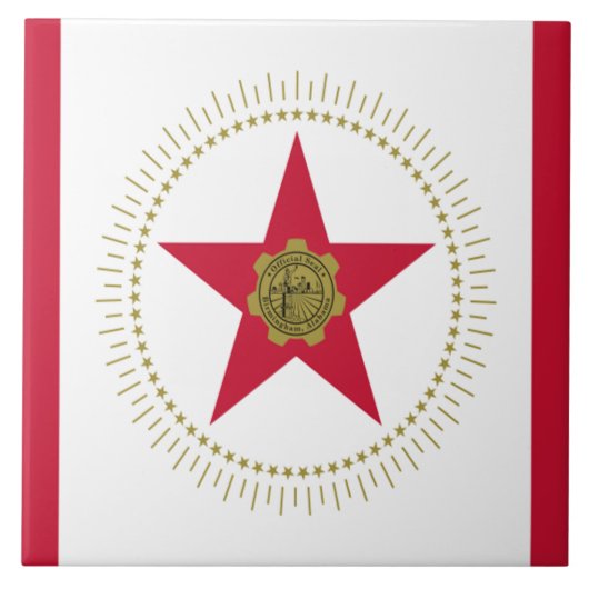 Stadtflagge Birmingham (Alabama) Fliese (Vorderseite)