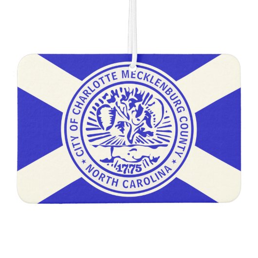Stadtflagge Charlotte Autolufterfrischer (Vorderseite)