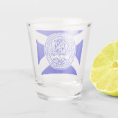 Stadtflagge Charlotte Schnapsglas (Rückseite)