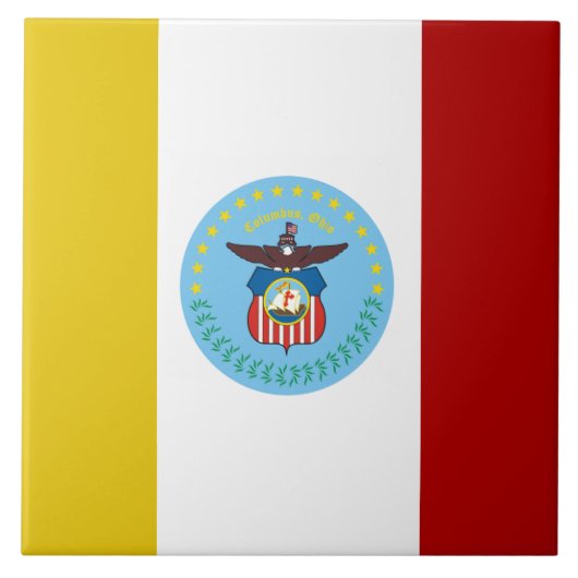 Stadtflagge Columbus Fliese (Vorderseite)