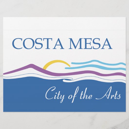 Stadtflagge Costa Mesa Flyer (Vorne)