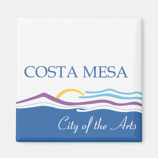 Stadtflagge Costa Mesa Magnet (Vorne)