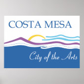 Stadtflagge Costa Mesa Poster (Vorne)