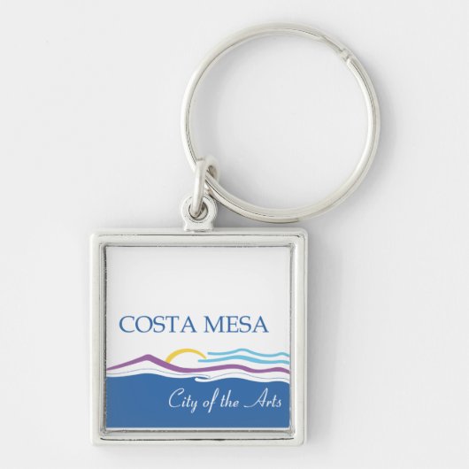 Stadtflagge Costa Mesa Schlüsselanhänger (Vorne)