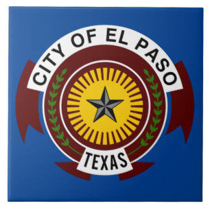 Stadtflagge El Paso Fliese