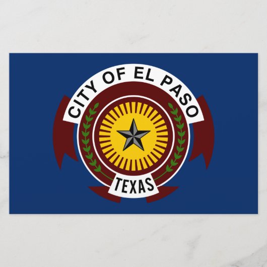 Stadtflagge El Paso (Texas) Briefpapier (Vorderseite)