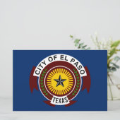 Stadtflagge El Paso (Texas) Briefpapier (Stehend Vorderseite)