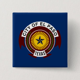 Stadtflagge El Paso (Texas) Button