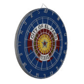 Stadtflagge El Paso (Texas) Dartscheibe (Vorderseite Links)