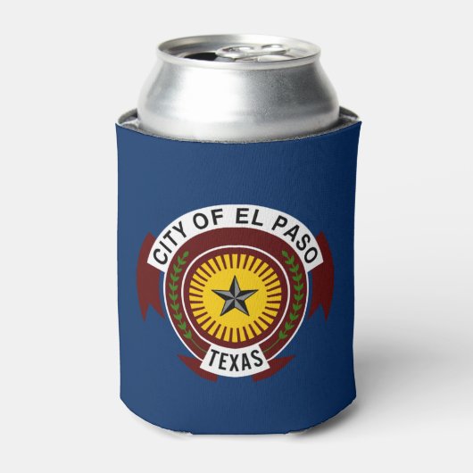 Stadtflagge El Paso (Texas) Dosenkühler (Kanne Vorderseite)