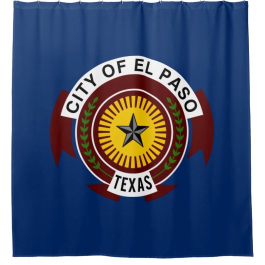 Stadtflagge El Paso (Texas) Duschvorhang (Vorderseite)