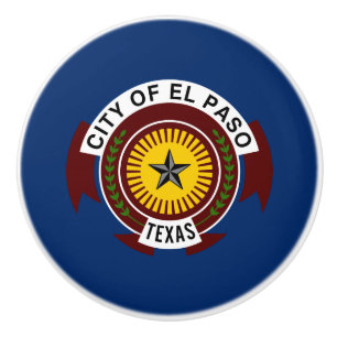 Stadtflagge El Paso (Texas) Keramikknauf