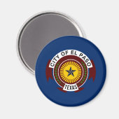 Stadtflagge El Paso (Texas) Magnet (Vorderseite/Rückseite)
