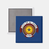 Stadtflagge El Paso (Texas) Magnet (Vorderseite/Rückseite)