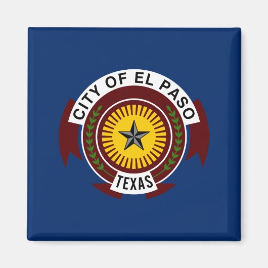 Stadtflagge El Paso (Texas) Magnet (Vorne)