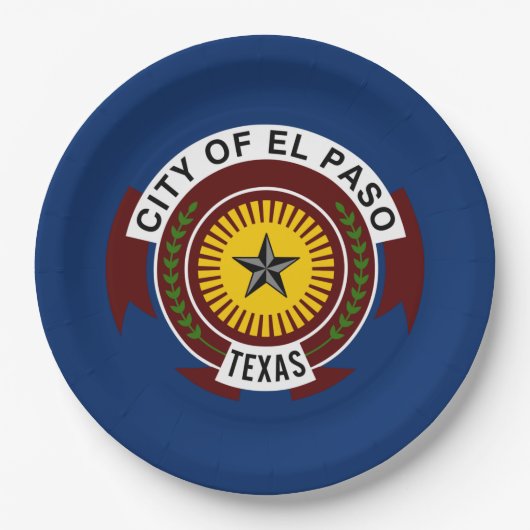 Stadtflagge El Paso (Texas) Pappteller (Vorderseite)