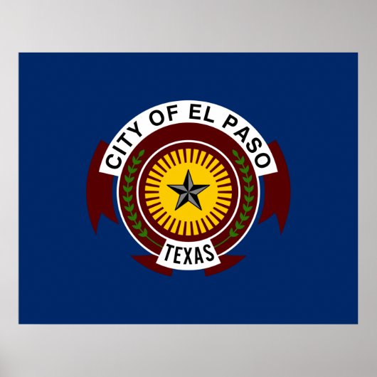 Stadtflagge El Paso (Texas) Poster (Vorne)