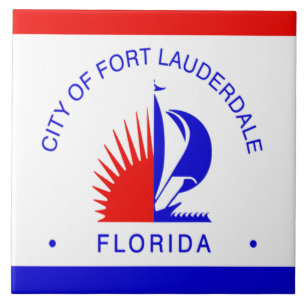 Stadtflagge Fort Lauderdale Fliese
