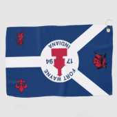 Stadtflagge Fort Wayne (Indiana) Golfhandtuch (Horizontal)