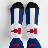 Stadtflagge Fort Wayne (Indiana) Socken (Oben)
