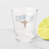 Stadtflagge Fort Worth Schnapsglas (Rückseite)