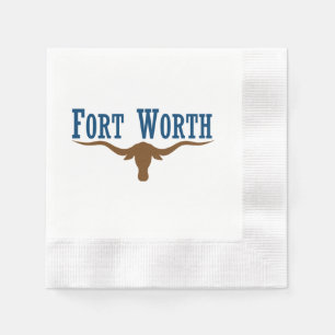 Stadtflagge Fort Worth Serviette
