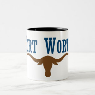 Stadtflagge Fort Worth Zweifarbige Tasse