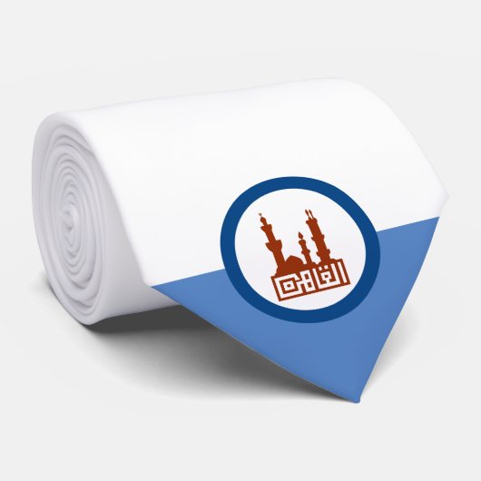 Stadtflagge Kairo (Ägypten) Krawatte (Gerollt)