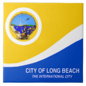 Stadtflagge Long Beach Fliese (Vorderseite)