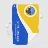 Stadtflagge Long Beach (Kalifornien) Golfhandtuch (Insitu)
