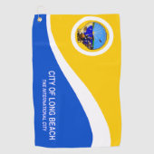 Stadtflagge Long Beach (Kalifornien) Golfhandtuch (Vorderseite)