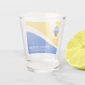Stadtflagge Long Beach Schnapsglas (Rückseite)