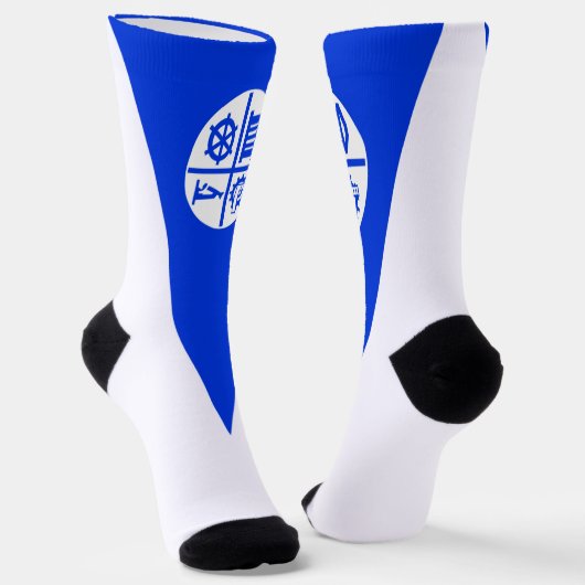 Stadtflagge Minneapolis (Minnesota) Socken (Gewinkelt)