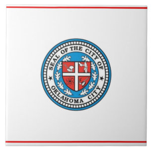 Stadtflagge Oklahoma Fliese