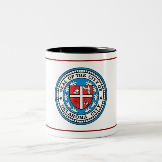 Stadtflagge Oklahoma Zweifarbige Tasse (Mittel)
