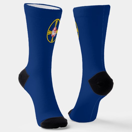 Stadtflagge Omaha (Nebraska) Socken (Gewinkelt)