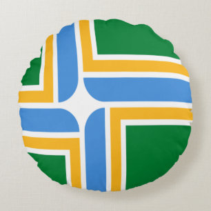 Stadtflagge Portland (Oregon) Rundes Kissen