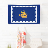 Stadtflagge Quebec (Québec, Kanada) Banner (Insitu)