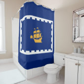 Stadtflagge Quebec (Québec, Kanada) Duschvorhang (Beispiel)