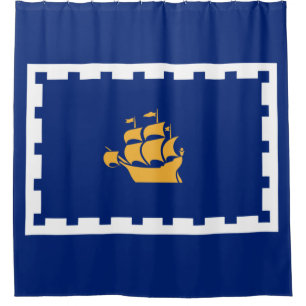 Stadtflagge Quebec (Québec, Kanada) Duschvorhang
