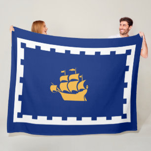 Stadtflagge Quebec (Québec, Kanada) Fleecedecke