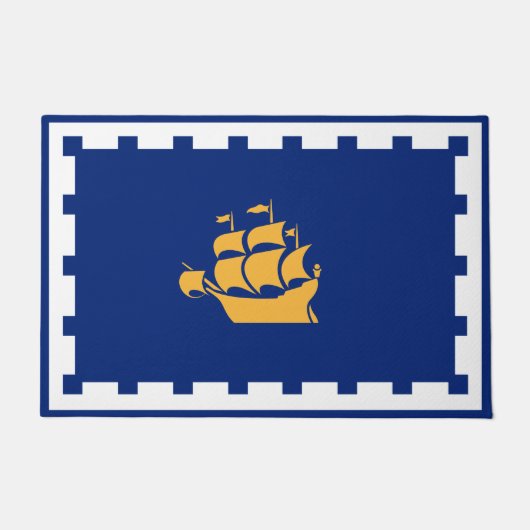 Stadtflagge Quebec (Québec, Kanada) Fußmatte (Vorderseite)