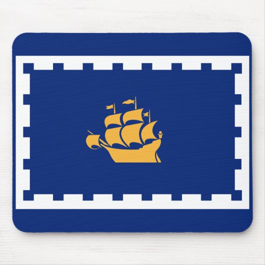 Stadtflagge Quebec (Québec, Kanada) Mousepad (Vorne)