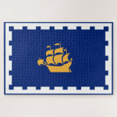 Stadtflagge Quebec (Québec, Kanada) Puzzle (Horizontal)