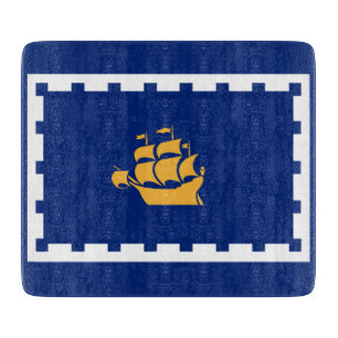 Stadtflagge Quebec (Québec, Kanada) Schneidebrett